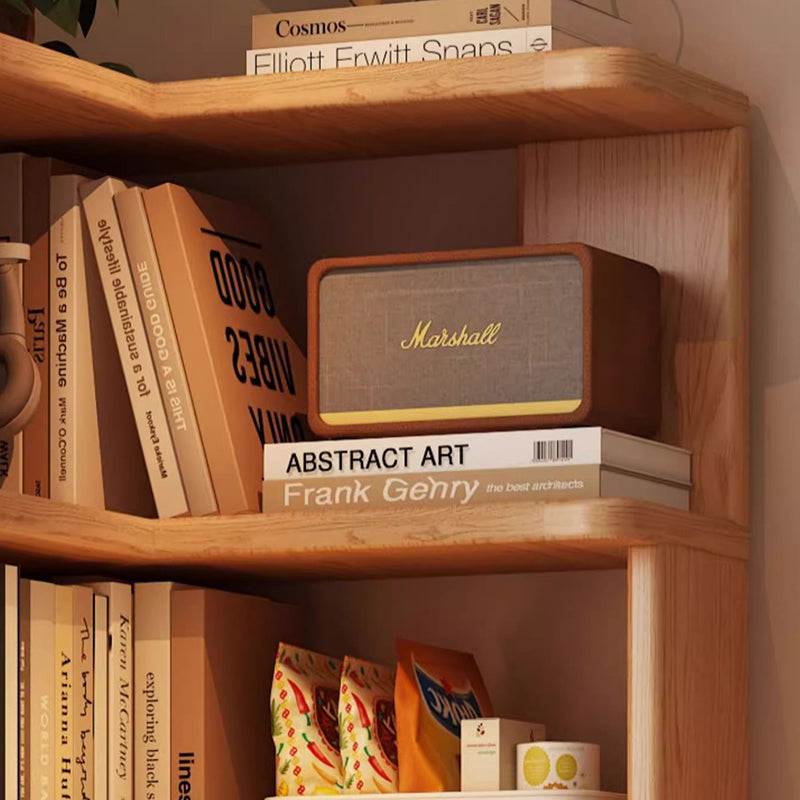 Rubberwood Eco-Friendly Board Corner Bookshelf 5/6-Tier