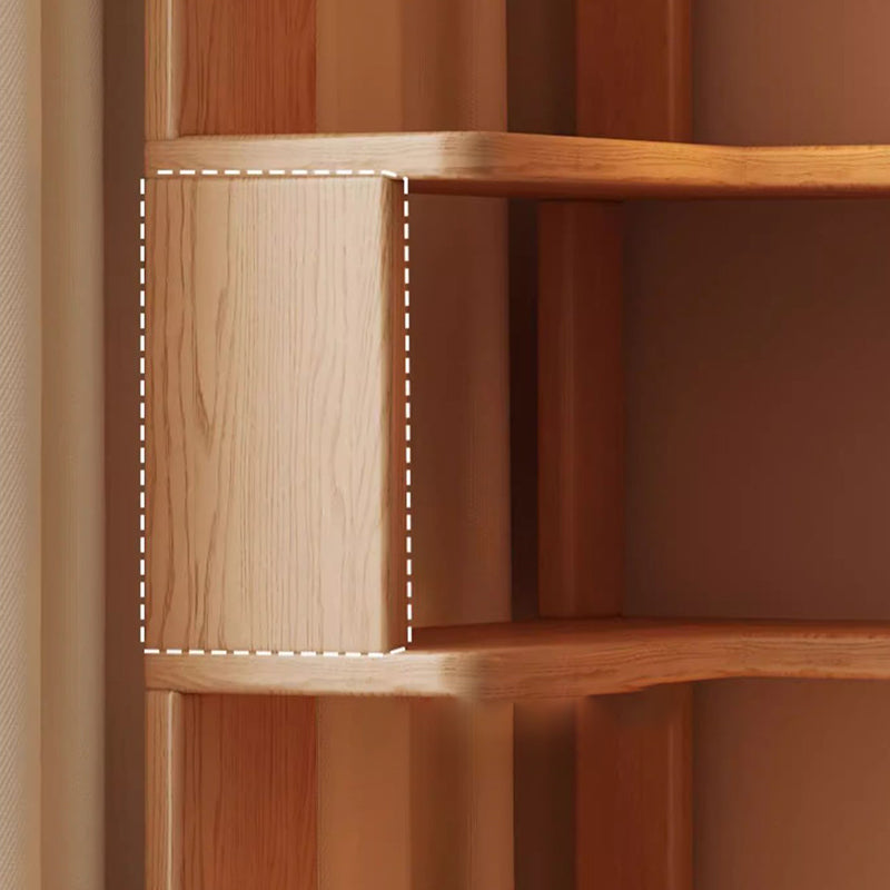 Rubberwood Eco-Friendly Board Corner Bookshelf 5/6-Tier