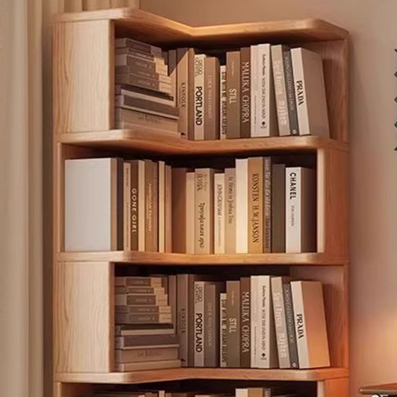 Rubberwood Eco-Friendly Board Corner Bookshelf 5/6-Tier