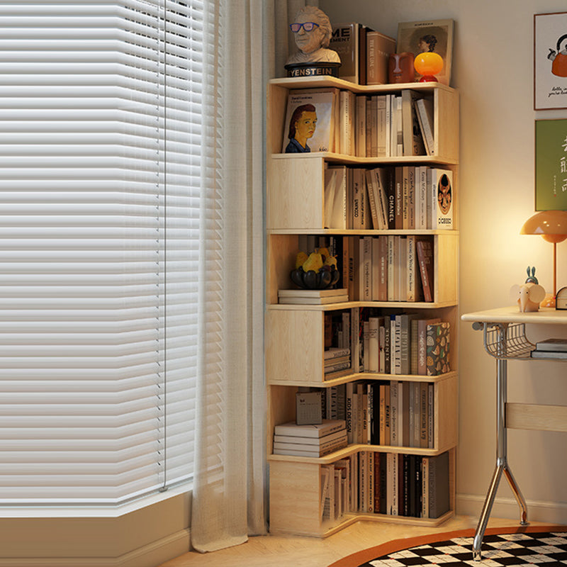 Rubberwood Eco-Friendly Board Corner Bookshelf 5/6-Tier