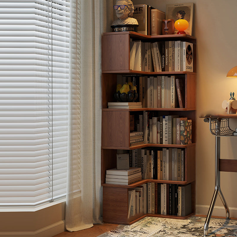 Rubberwood Eco-Friendly Board Corner Bookshelf 5/6-Tier