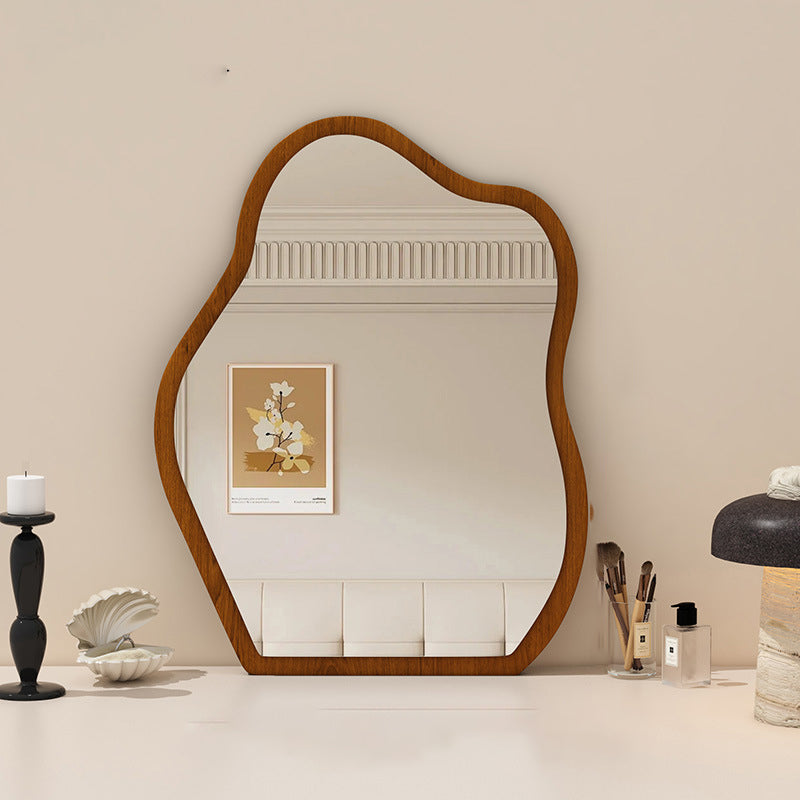 Traditional Vintage Wavy Float Glass Medium-Density Fiberboard Wall Mirror For Bedroom & Living Room