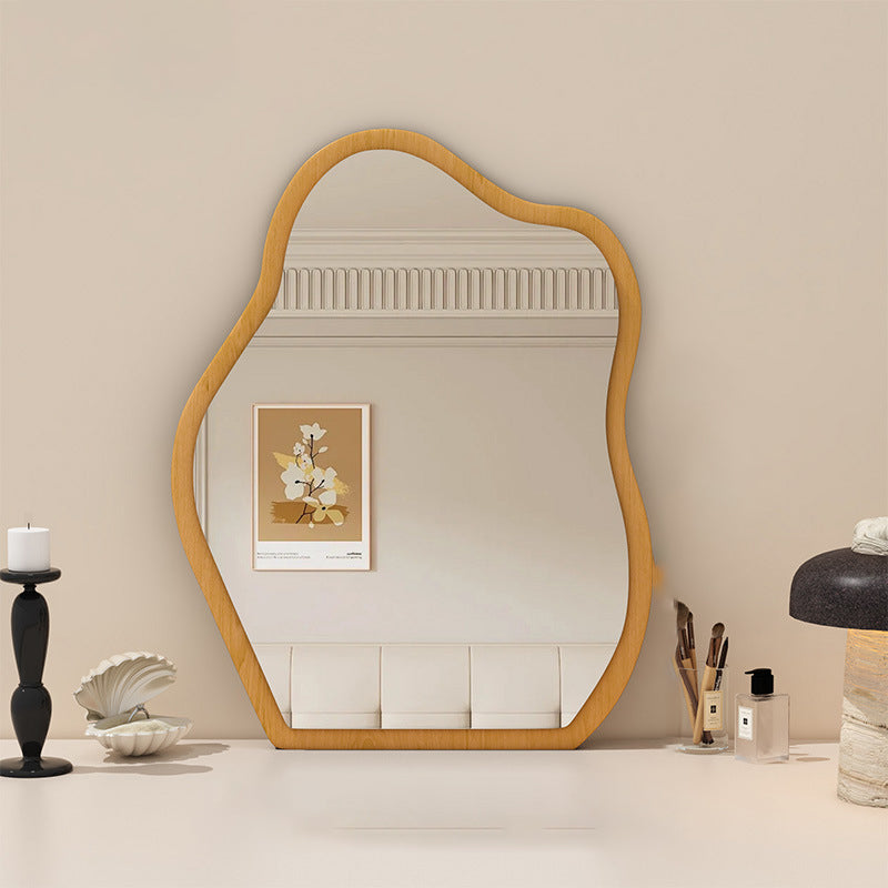 Traditional Vintage Wavy Float Glass Medium-Density Fiberboard Wall Mirror For Bedroom & Living Room