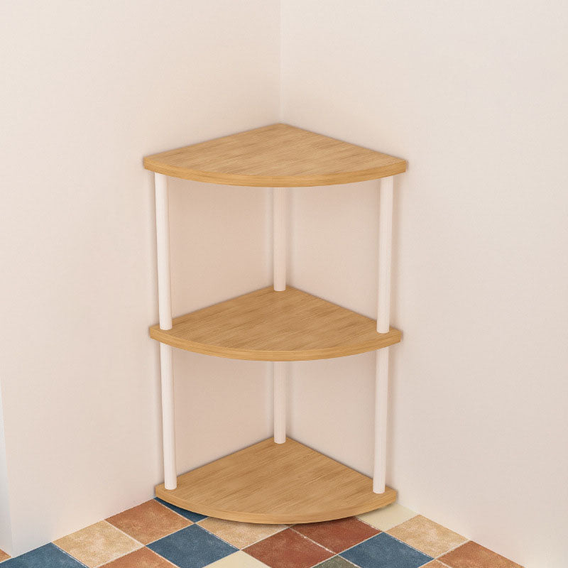 Minimalist Circular Sector MDF Steel Corner Shelf 3/4/5/6-Tier