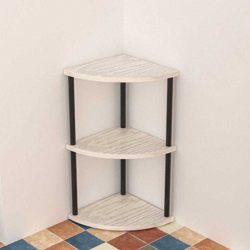 Minimalist Circular Sector MDF Steel Corner Shelf 3/4/5/6-Tier
