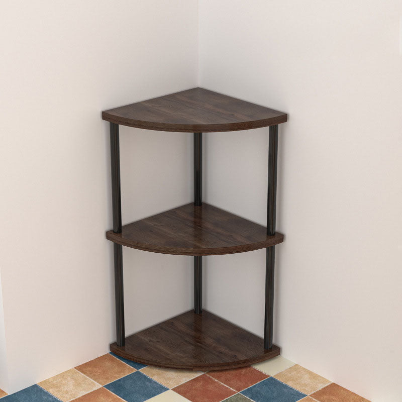 Minimalist Circular Sector MDF Steel Corner Shelf 3/4/5/6-Tier