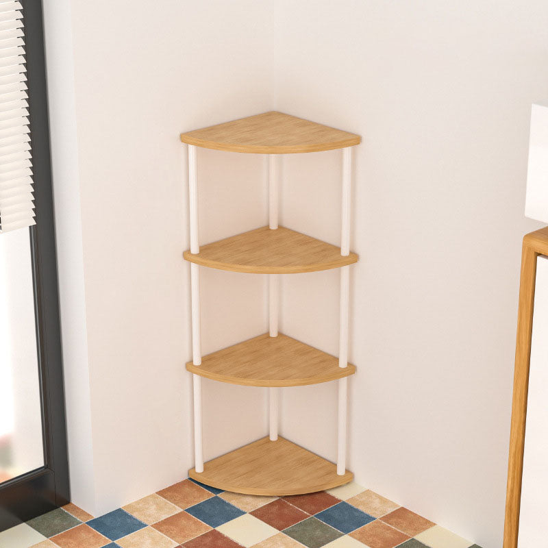 Minimalist Circular Sector MDF Steel Corner Shelf 3/4/5/6-Tier