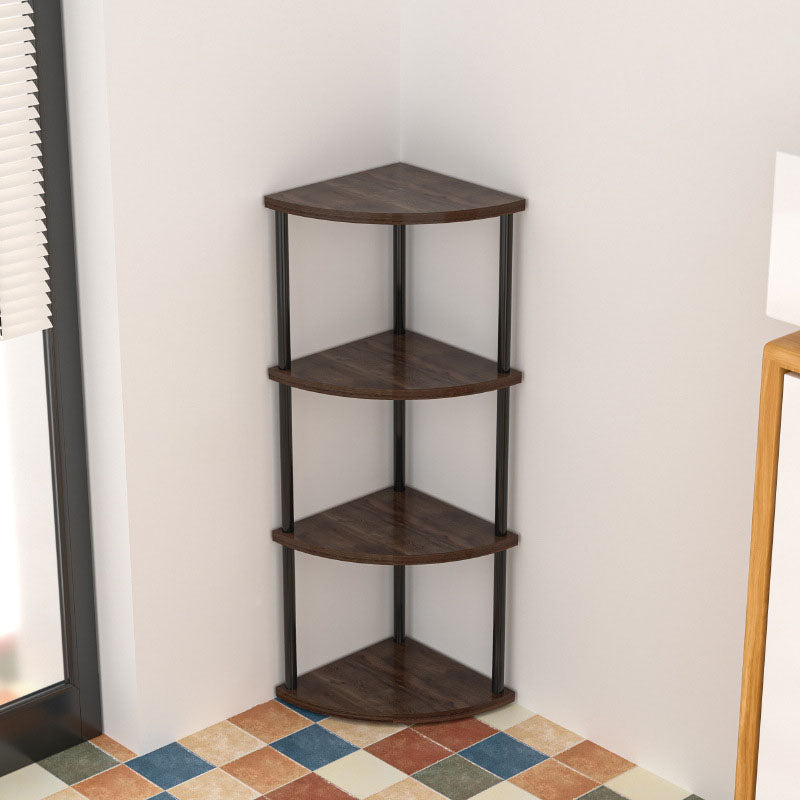 Minimalist Circular Sector MDF Steel Corner Shelf 3/4/5/6-Tier