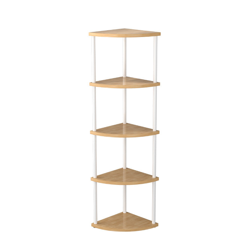 Minimalist Circular Sector MDF Steel Corner Shelf 3/4/5/6-Tier