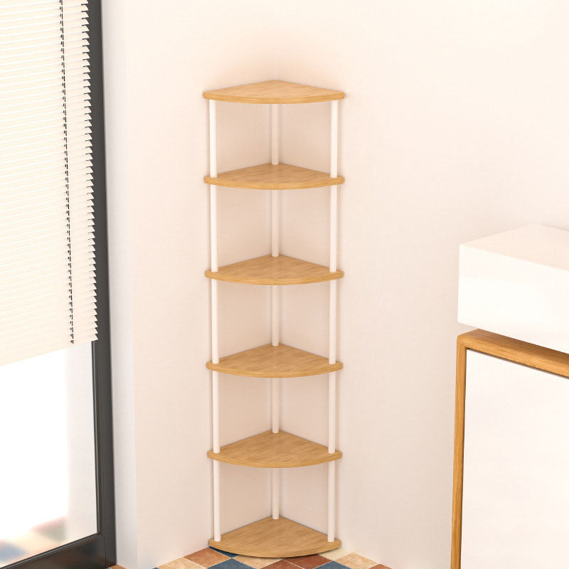 Minimalist Circular Sector MDF Steel Corner Shelf 3/4/5/6-Tier