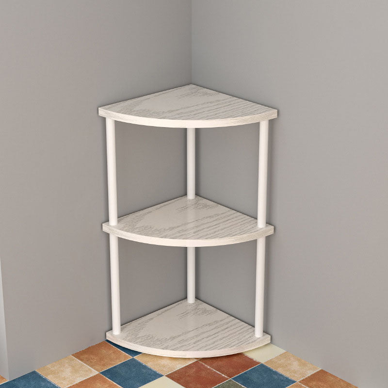 Minimalist Circular Sector MDF Steel Corner Shelf 3/4/5/6-Tier