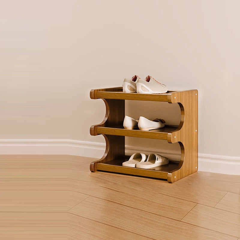 Scandinavian Nan Bamboo MDF Shoe Storage Shelf 2/3/4/5/6-Tier