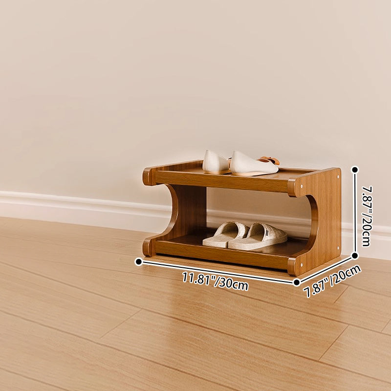 Scandinavian Nan Bamboo MDF Shoe Storage Shelf 2/3/4/5/6-Tier