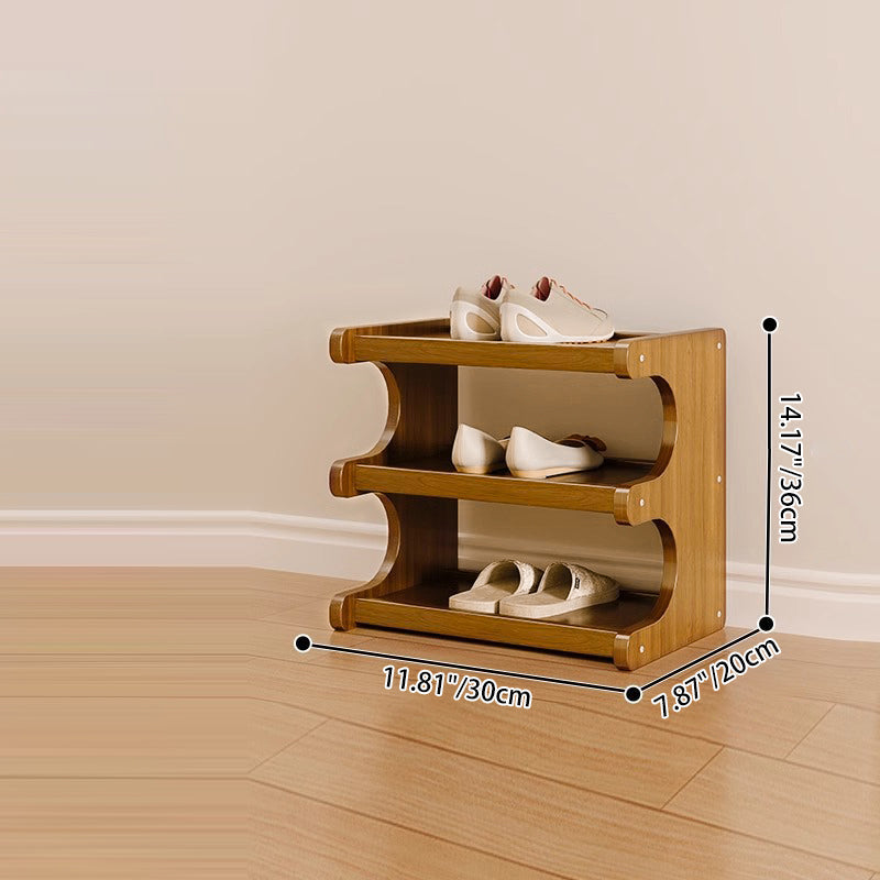 Scandinavian Nan Bamboo MDF Shoe Storage Shelf 2/3/4/5/6-Tier