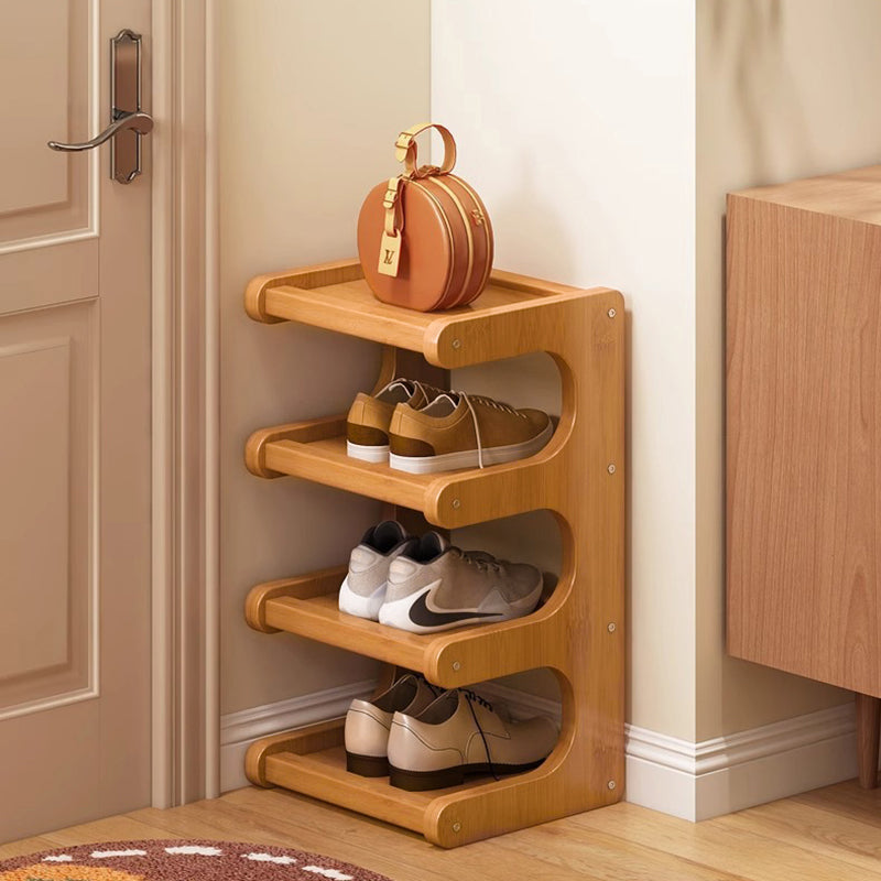 Scandinavian Nan Bamboo MDF Shoe Storage Shelf 2/3/4/5/6-Tier