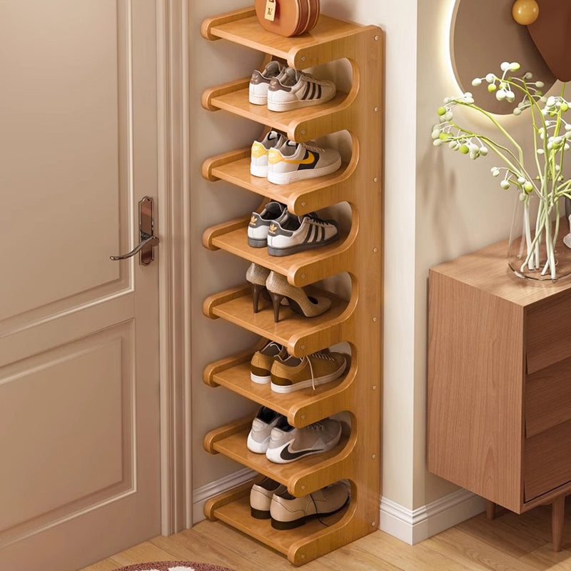 Scandinavian Nan Bamboo MDF Shoe Storage Shelf 2/3/4/5/6-Tier