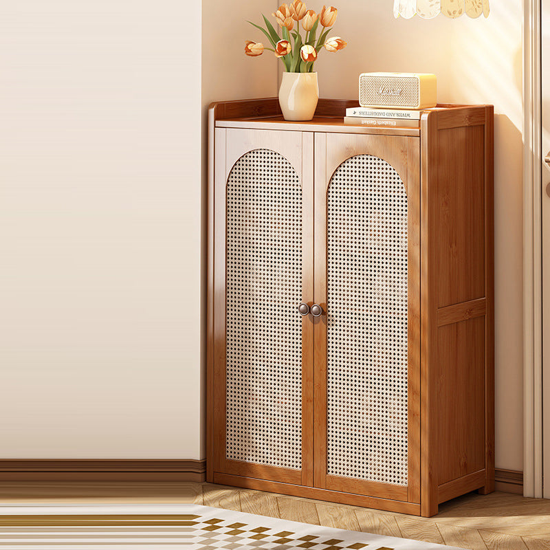 Farmhouse Nan Bamboo MDF Shoe Storage Shelf 6/7/8-Tier