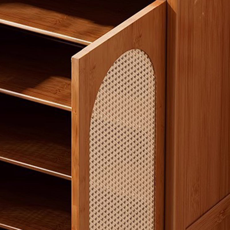 Farmhouse Nan Bamboo MDF Shoe Storage Shelf 6/7/8-Tier