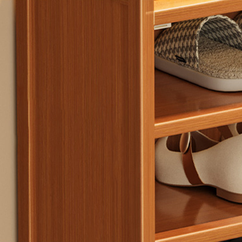 Farmhouse Nan Bamboo MDF Shoe Storage Shelf 6/7/8-Tier