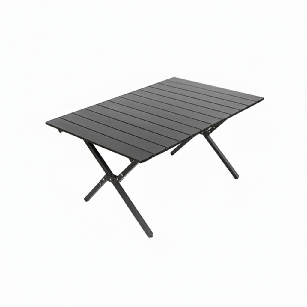 Modern Minimalist Rectangular Carbon Steel Folding Table For Outdoor