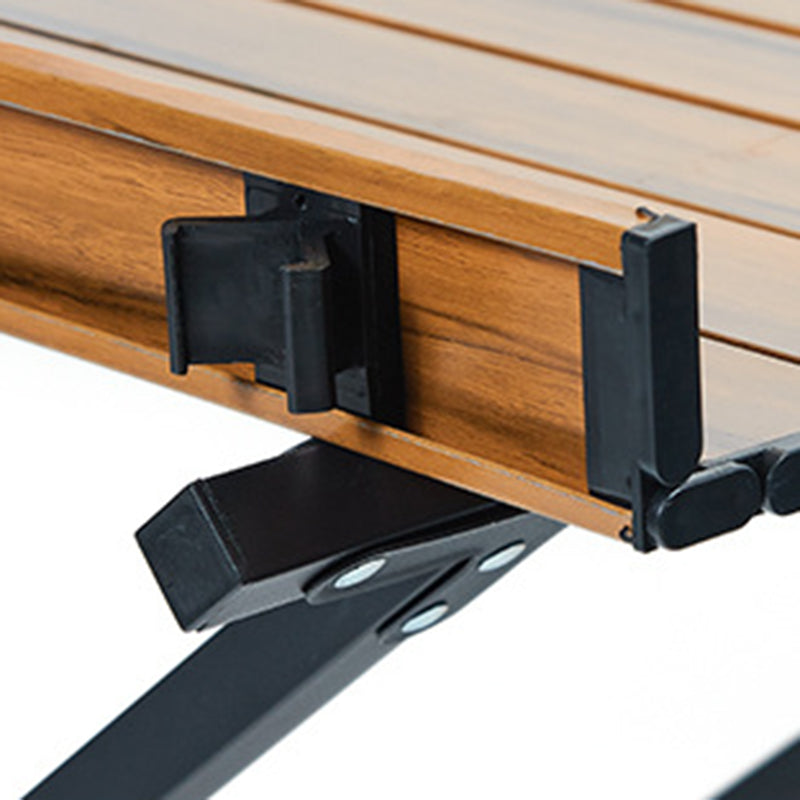 Modern Minimalist Rectangular Carbon Steel Folding Table For Outdoor