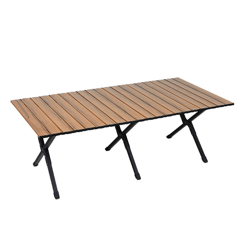 Modern Minimalist Rectangular Carbon Steel Folding Table For Outdoor