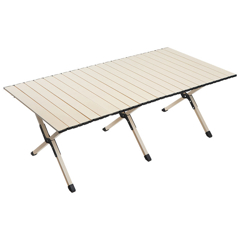 Modern Minimalist Rectangular Carbon Steel Folding Table For Outdoor