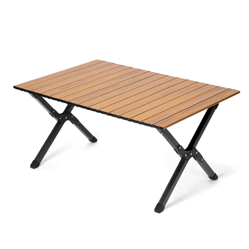 Modern Minimalist Rectangular Carbon Steel Folding Table For Outdoor