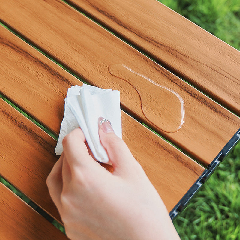 Modern Minimalist Rectangular Carbon Steel Folding Table For Outdoor