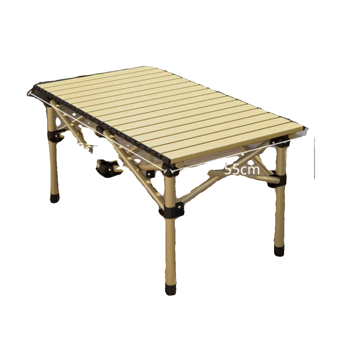 Modern Minimalist Rectangular Carbon Steel Foldable Outdoor Dining Table 1-Tier For Outdoor Patio