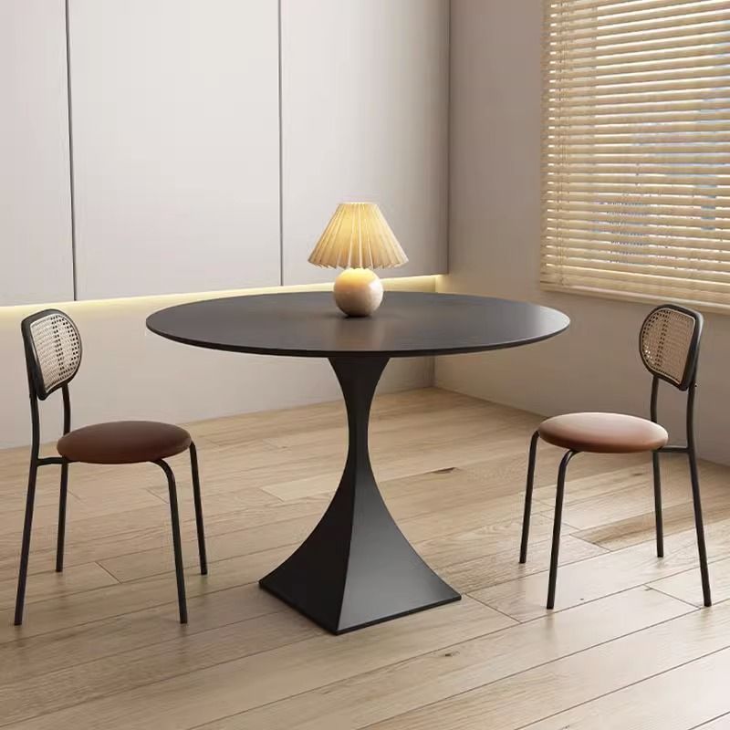 Round Stone Slab Dining Table