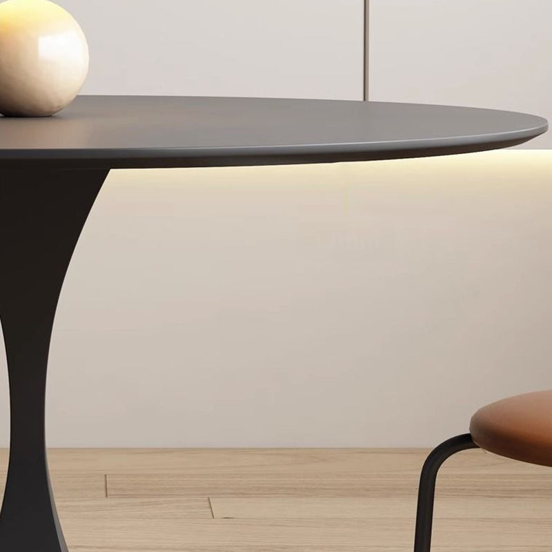 Round Stone Slab Dining Table
