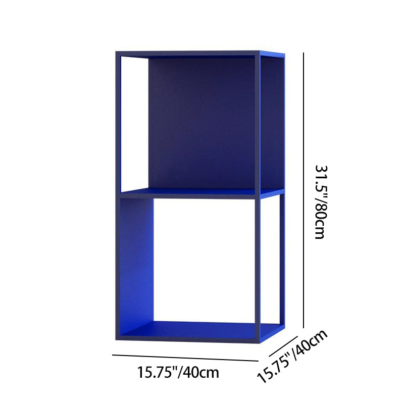 Modern Minimalist Square Rectangular Iron End Table 3-Tier For Living Room
