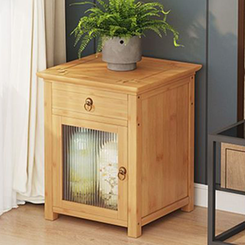 Traditional Chinese Square Nan Bamboo MDF Acrylic Display Rack 1/2/3/4-Tier For Living Room