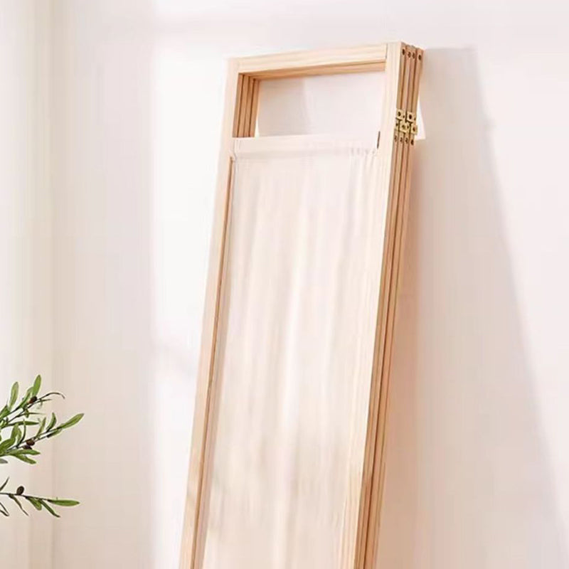 Modern Minimalist Rectangular Pine Wood Linen Room Divider For Living Room