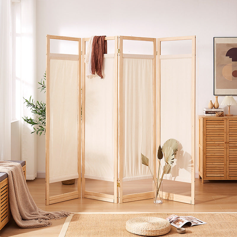 Modern Minimalist Rectangular Pine Wood Linen Room Divider For Living Room