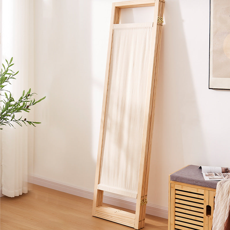 Modern Minimalist Rectangular Pine Wood Linen Room Divider For Living Room