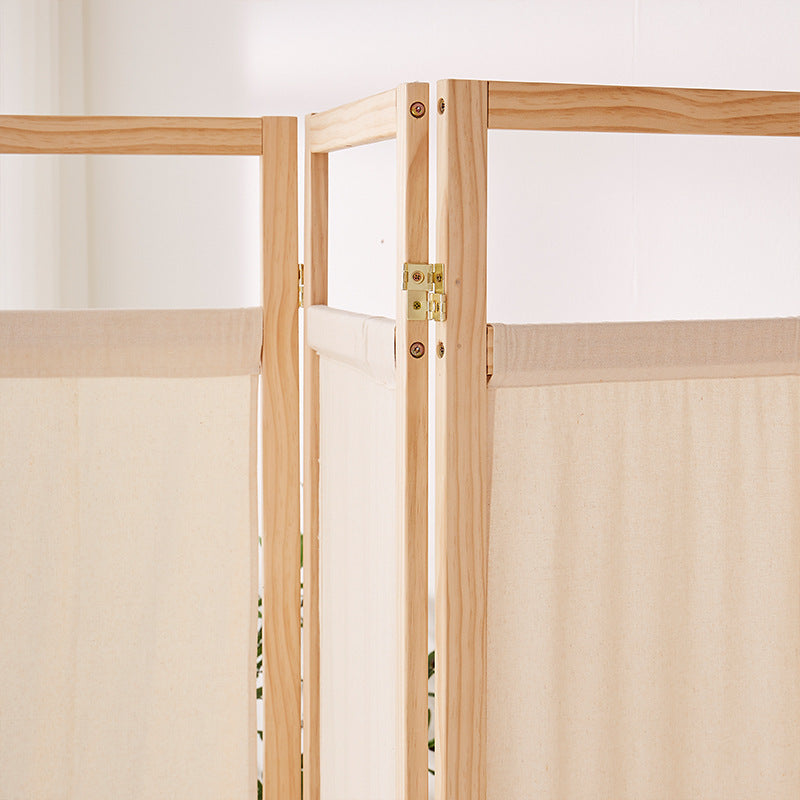 Modern Minimalist Rectangular Pine Wood Linen Room Divider For Living Room