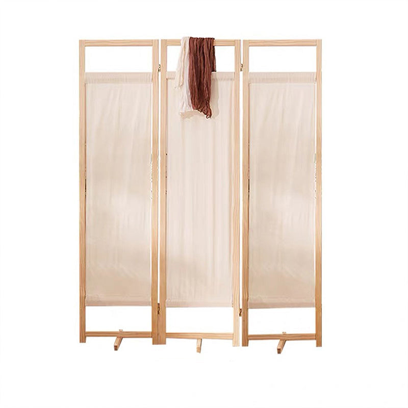 Modern Minimalist Rectangular Pine Wood Linen Room Divider For Living Room