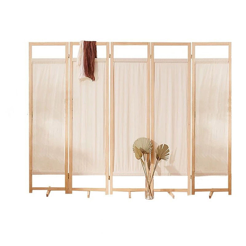 Modern Minimalist Rectangular Pine Wood Linen Room Divider For Living Room