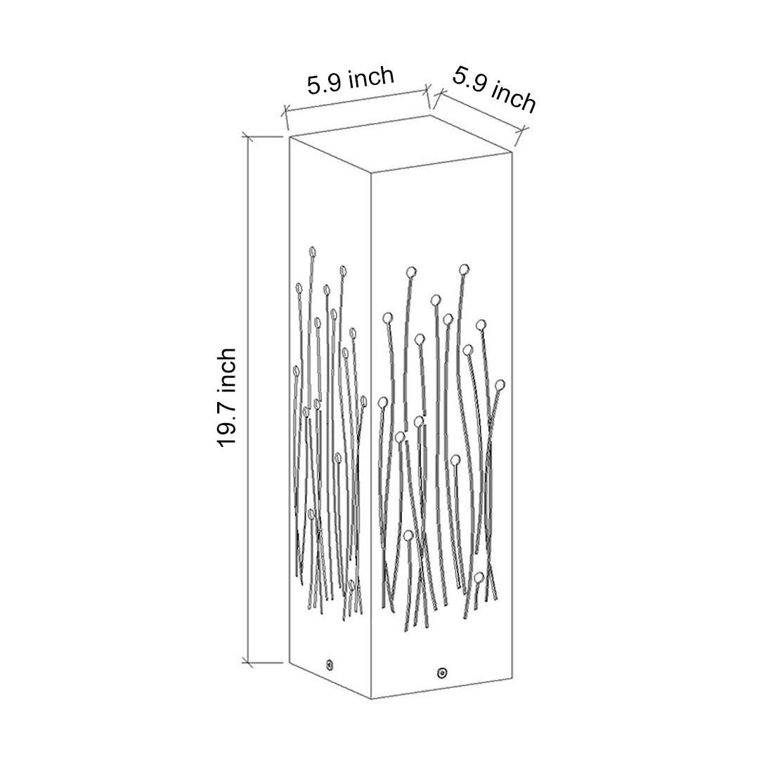 Coffee Bollard Path Light, Aluminum and Acrylic Landscape Light