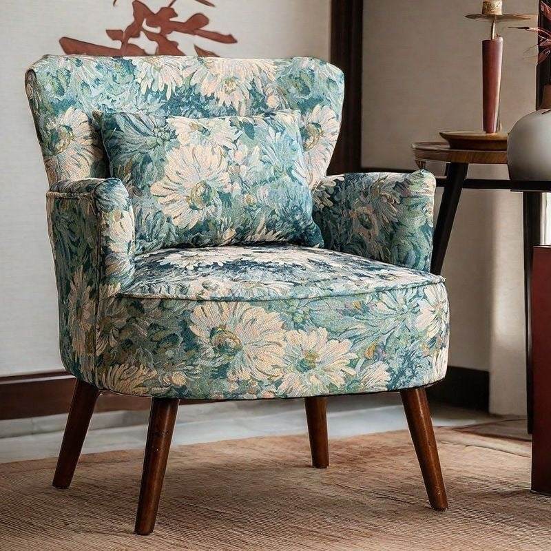 Traditional French Carbon Steel Solid Wood Fabric Sofa Backrest Armrest For Living Room