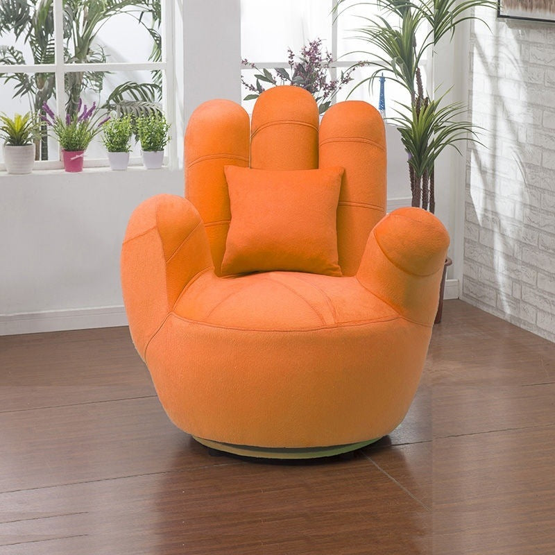 Contemporary Creative Palm Five Fingers Fabric Solid Wood Iron Sponge Swivel Sofa Backrest Armrest For Living Room