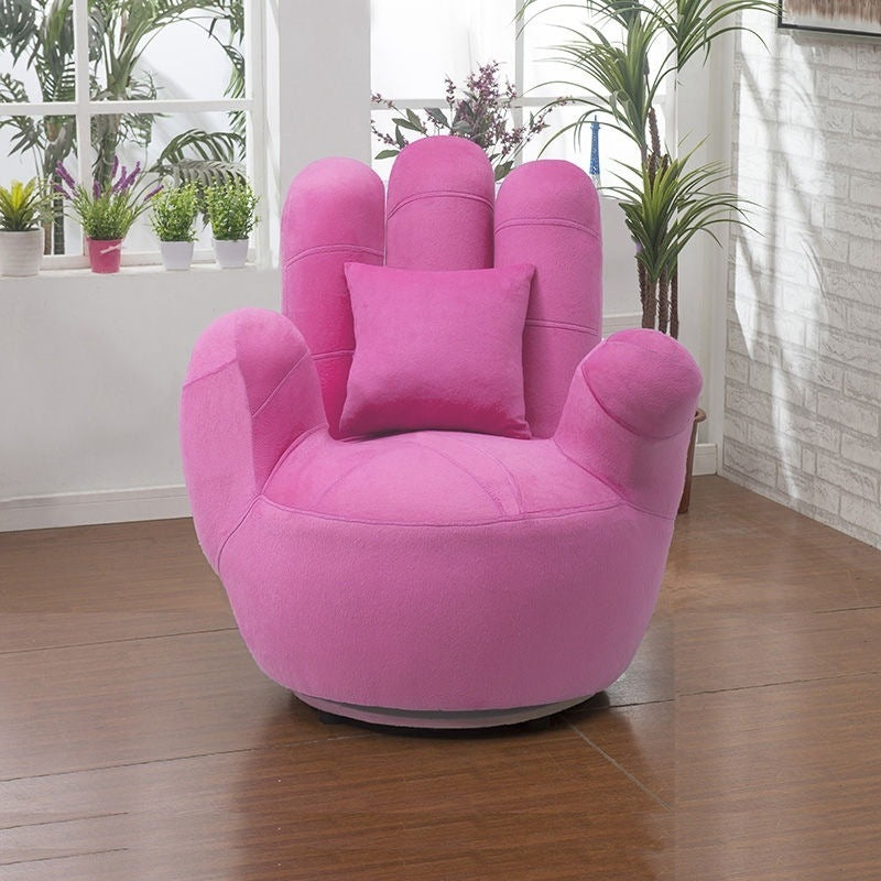 Contemporary Creative Palm Five Fingers Fabric Solid Wood Iron Sponge Swivel Sofa Backrest Armrest For Living Room