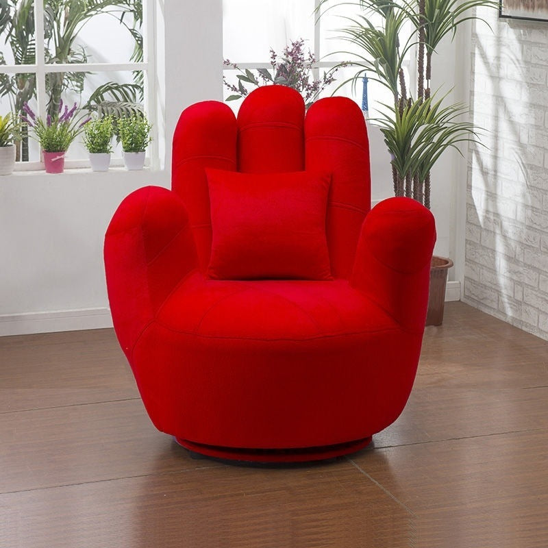 Contemporary Creative Palm Five Fingers Fabric Solid Wood Iron Sponge Swivel Sofa Backrest Armrest For Living Room