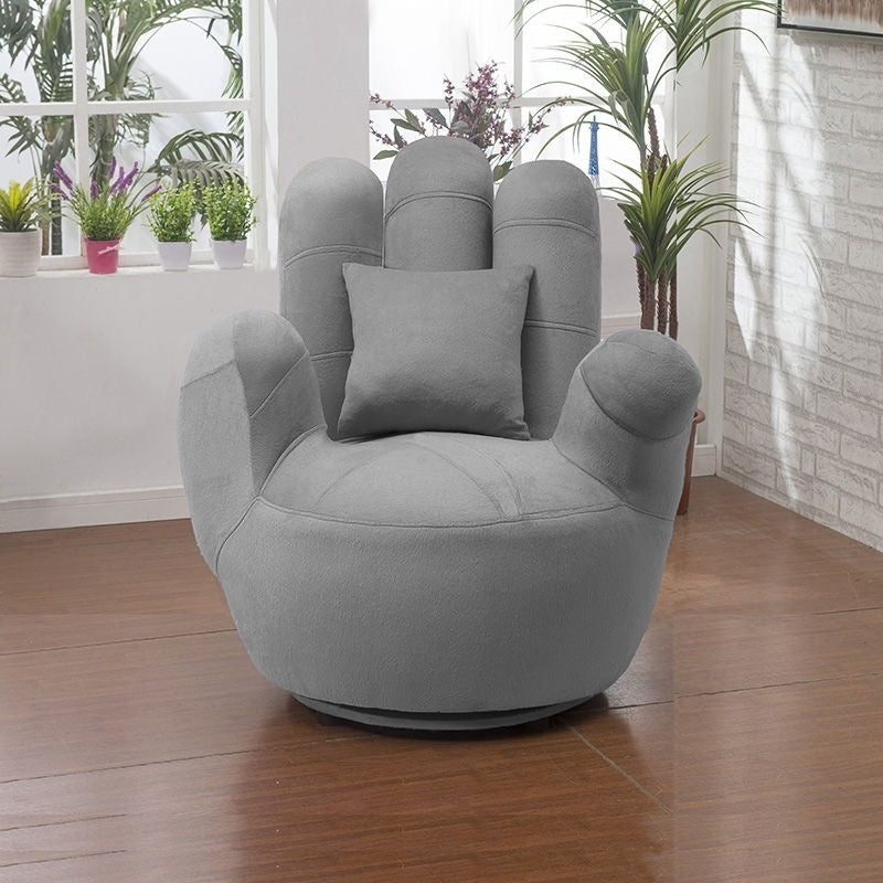Contemporary Creative Palm Five Fingers Fabric Solid Wood Iron Sponge Swivel Sofa Backrest Armrest For Living Room