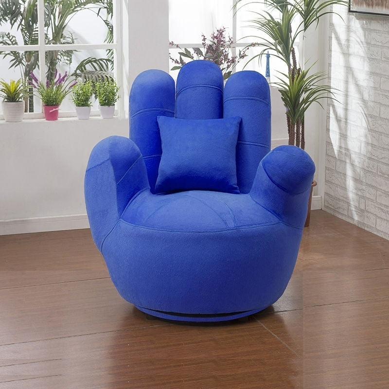 Contemporary Creative Palm Five Fingers Fabric Solid Wood Iron Sponge Swivel Sofa Backrest Armrest For Living Room