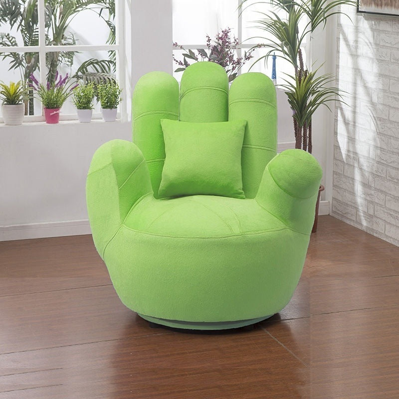 Contemporary Creative Palm Five Fingers Fabric Solid Wood Iron Sponge Swivel Sofa Backrest Armrest For Living Room