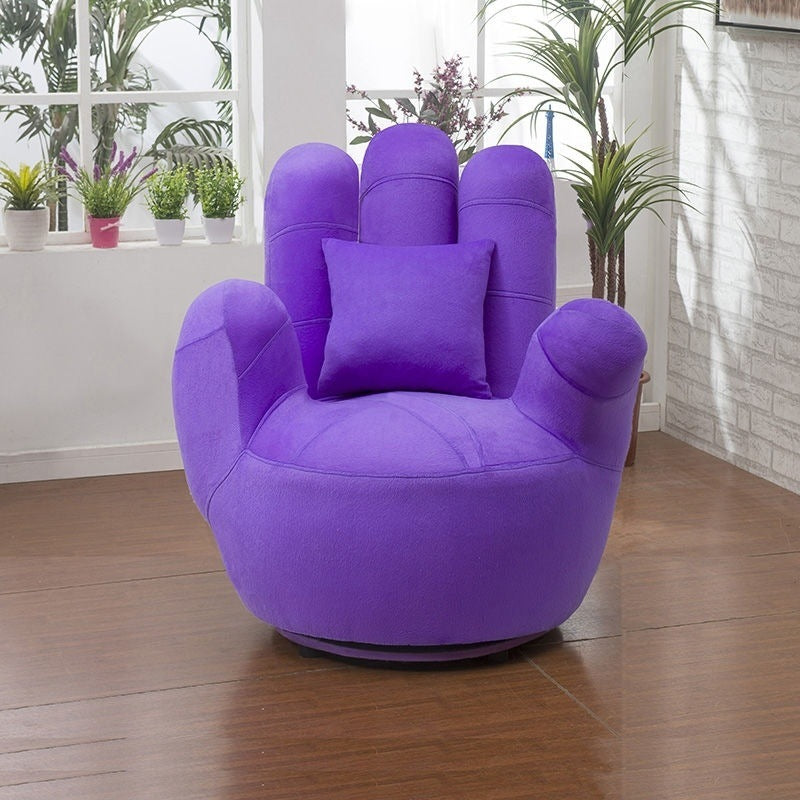 Contemporary Creative Palm Five Fingers Fabric Solid Wood Iron Sponge Swivel Sofa Backrest Armrest For Living Room