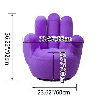 Contemporary Creative Palm Five Fingers Fabric Solid Wood Iron Sponge Swivel Sofa Backrest Armrest For Living Room